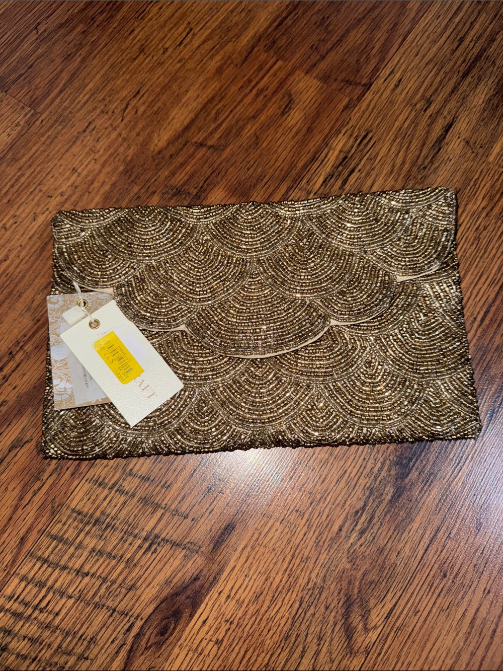 Beaded Gold Scallop Evening Clutch 43.PB.2